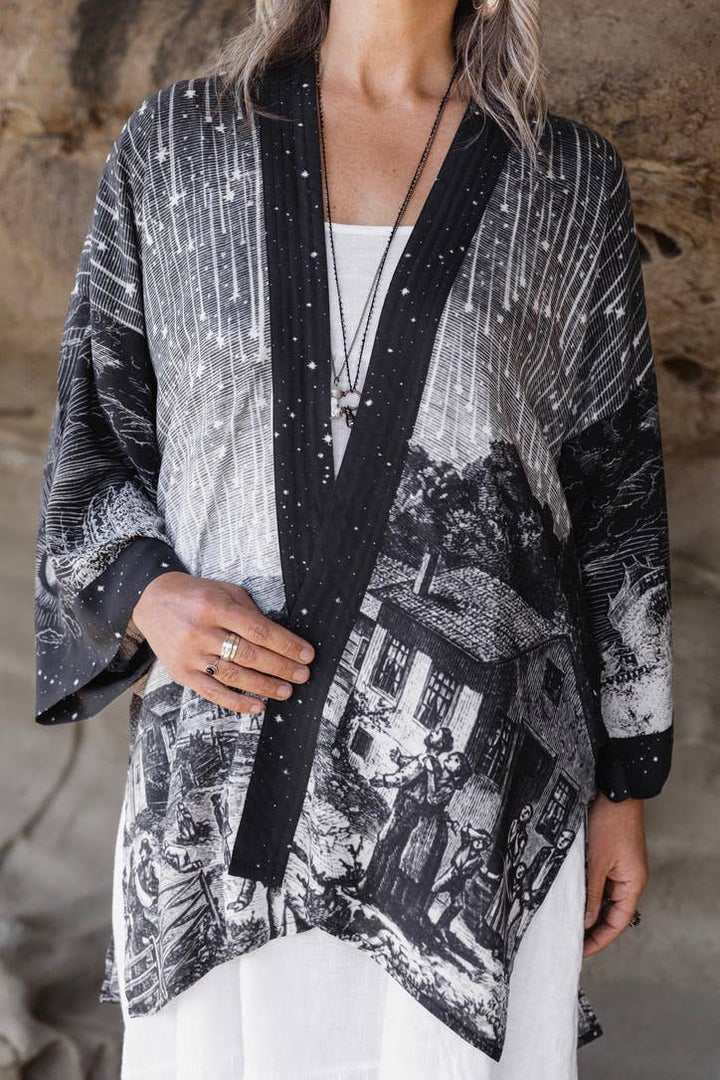 The Stargazer Matineé Duster w/ Celestial Print