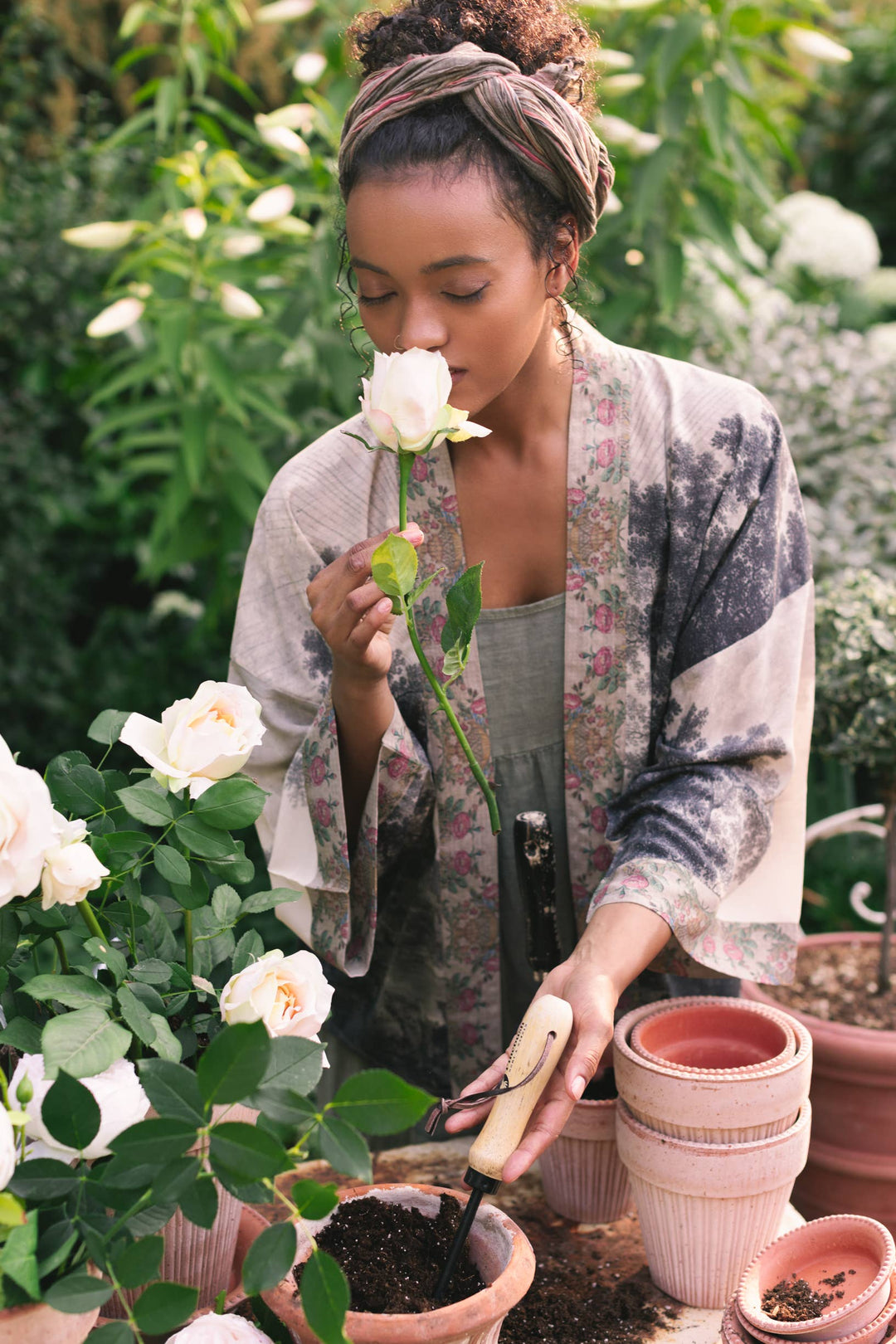 Still I Rise Pixie Duster Cropped Kimono w Sunrise Woman