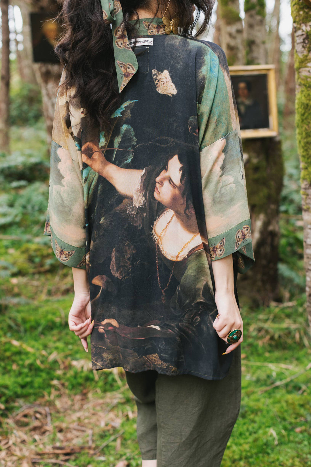 Heartwork Matinée Duster Kimono w/ Artist, mid-length