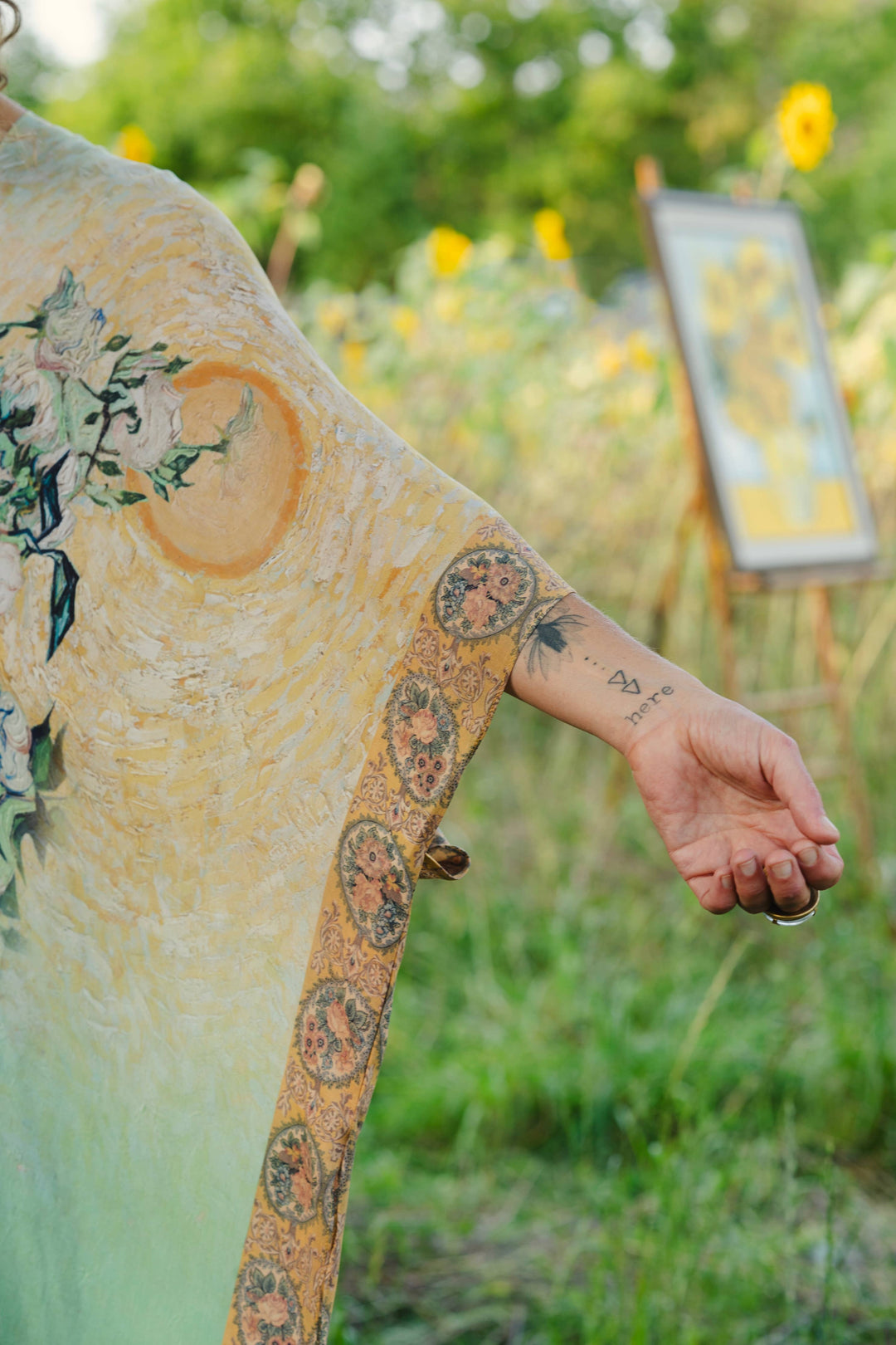 I Paint My Dream Bohemian Van Gogh Goddess Kimono