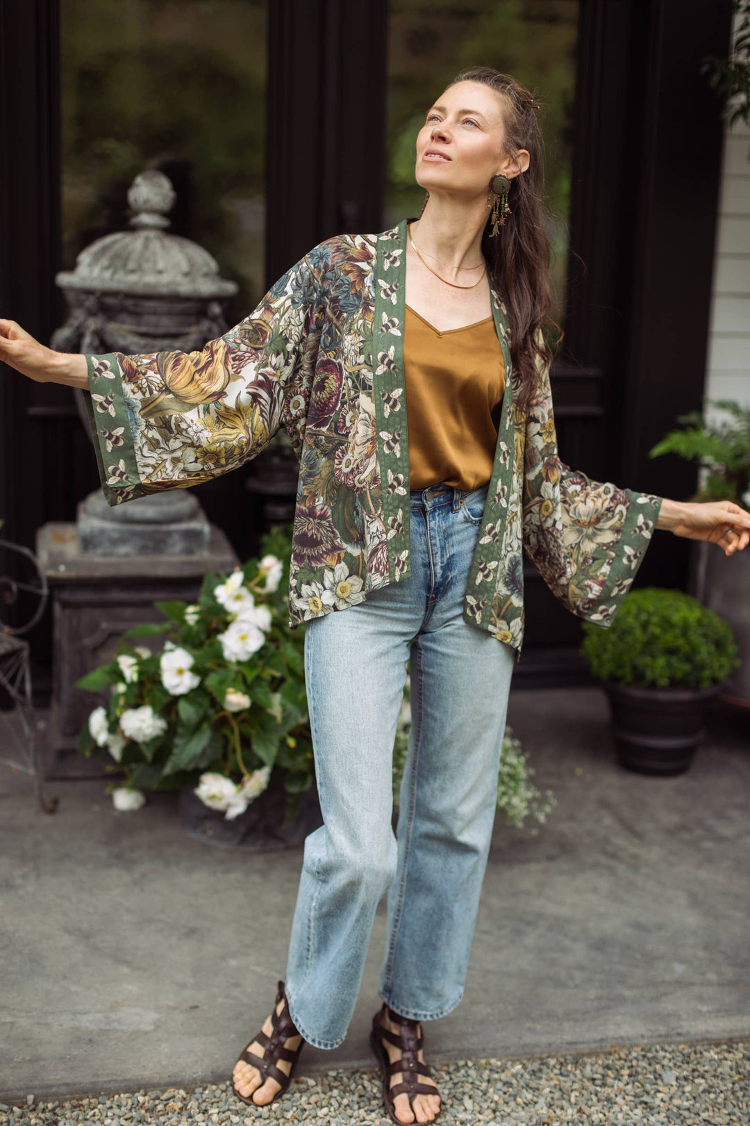 Love Grows Wild Pixie Duster Cropped Kimono w/ Bees