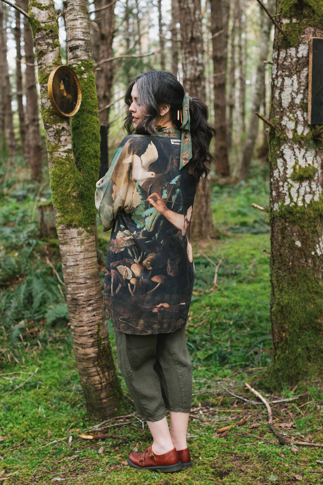 Heartwork Matinée Duster Kimono w/ Artist, mid-length