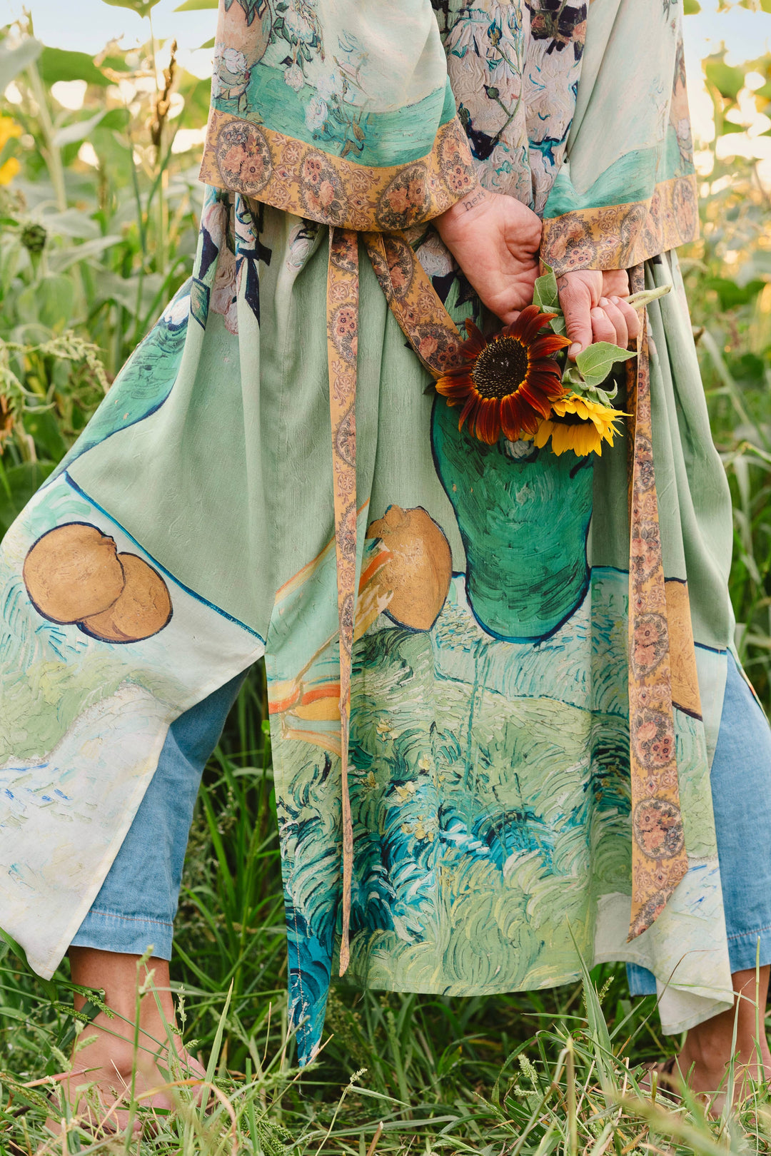 I Paint My Dream Van Gogh Opera Duster Kimono Robe