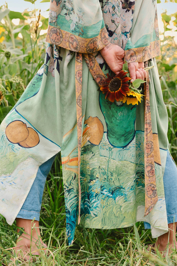 I Paint My Dream Van Gogh Opera Duster Kimono Robe