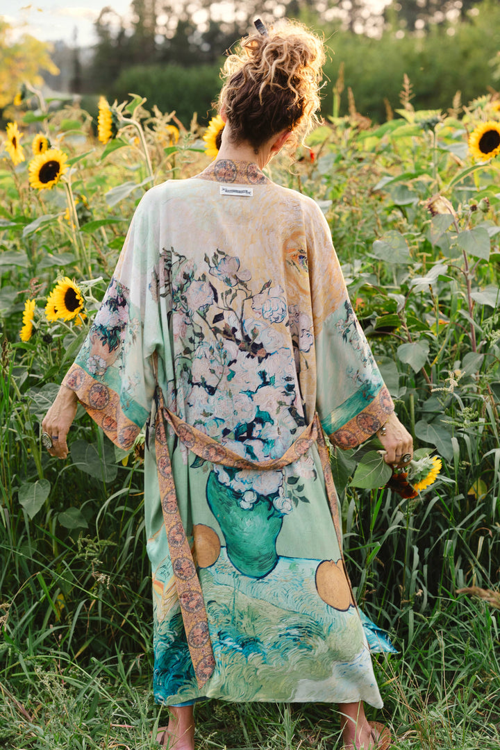 I Paint My Dream Van Gogh Opera Duster Kimono Robe