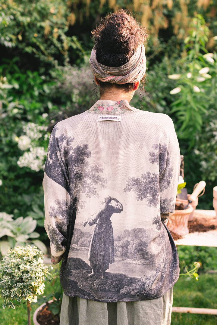 Still I Rise Pixie Duster Cropped Kimono w Sunrise Woman