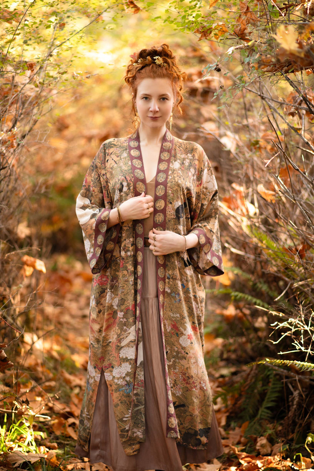 Dream Weaver Opera Duster Kimono Robe w/ Zodiac Signs