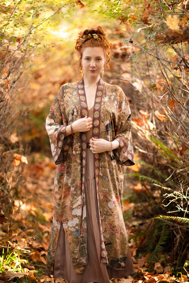 Dream Weaver Opera Duster Kimono Robe w/ Zodiac Signs