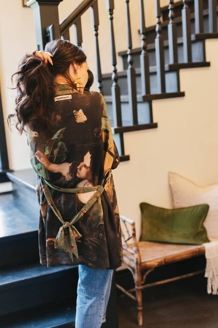 Heartwork Matinée Duster Kimono w/ Artist, mid-length