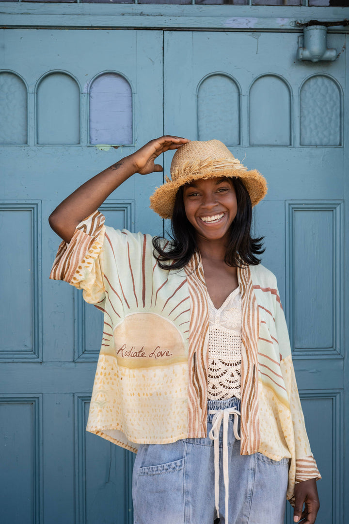 Radiate Love Pixie Duster Cropped Kimono w/ Sunrise