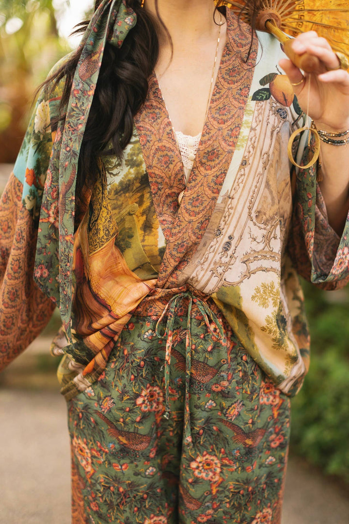 Secret Garden Pixie Duster Cropped Kimono w/ Swan