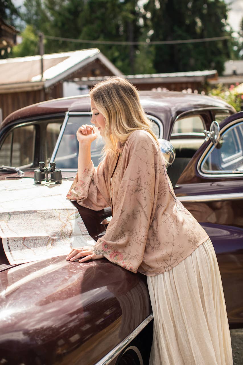 Map of My Heart Pixie Duster Cropped Kimono w/ Heart