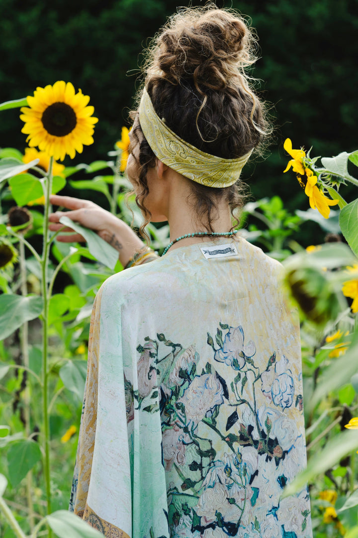 I Paint My Dream Bohemian Van Gogh Goddess Kimono