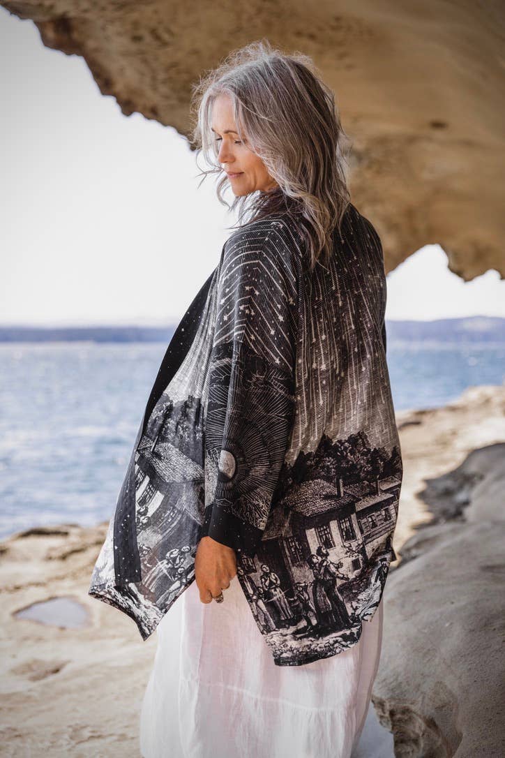 The Stargazer Matineé Duster w/ Celestial Print