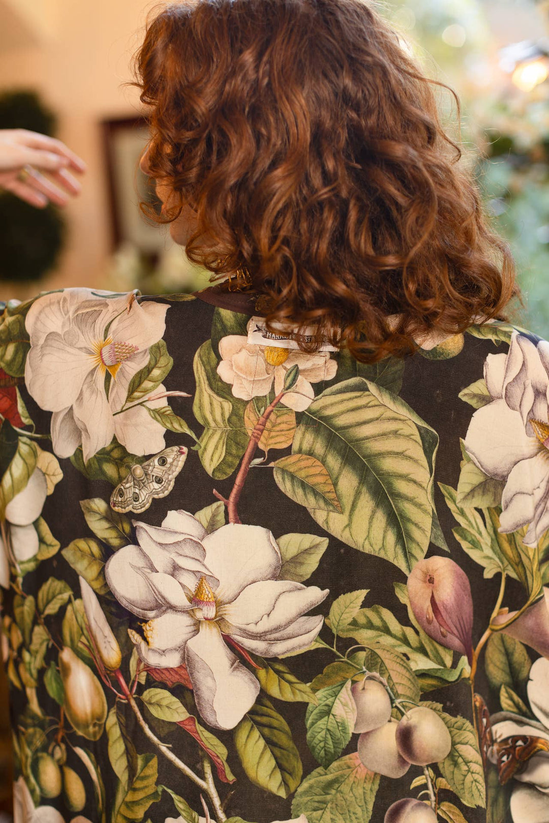 Fleur De Lune Opera Duster Kimono Robe w/ Florals & Bees