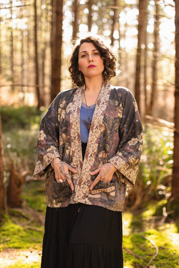 Lionheart Fleece Cottage Cardigan Kimono Jacket