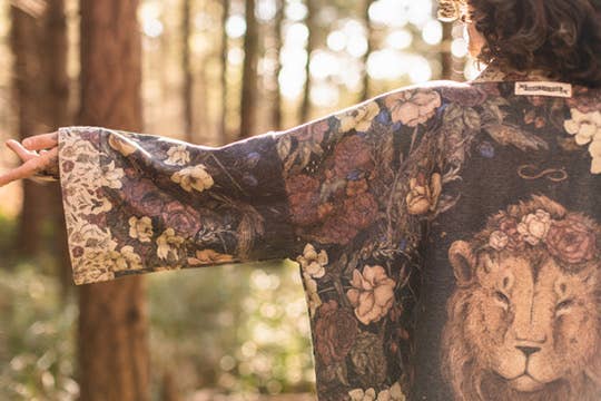 Lionheart Fleece Cottage Cardigan Kimono Jacket