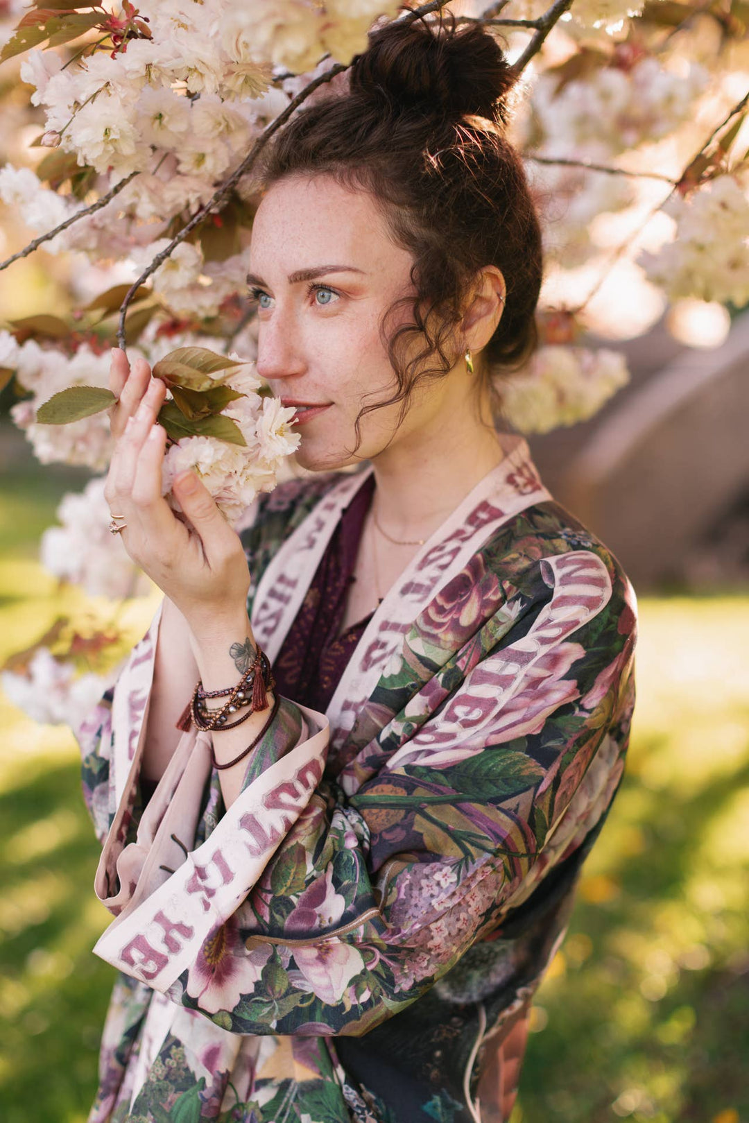 Make A Wish Pixie Duster Cropped Kimono w Wishbone Dandelion