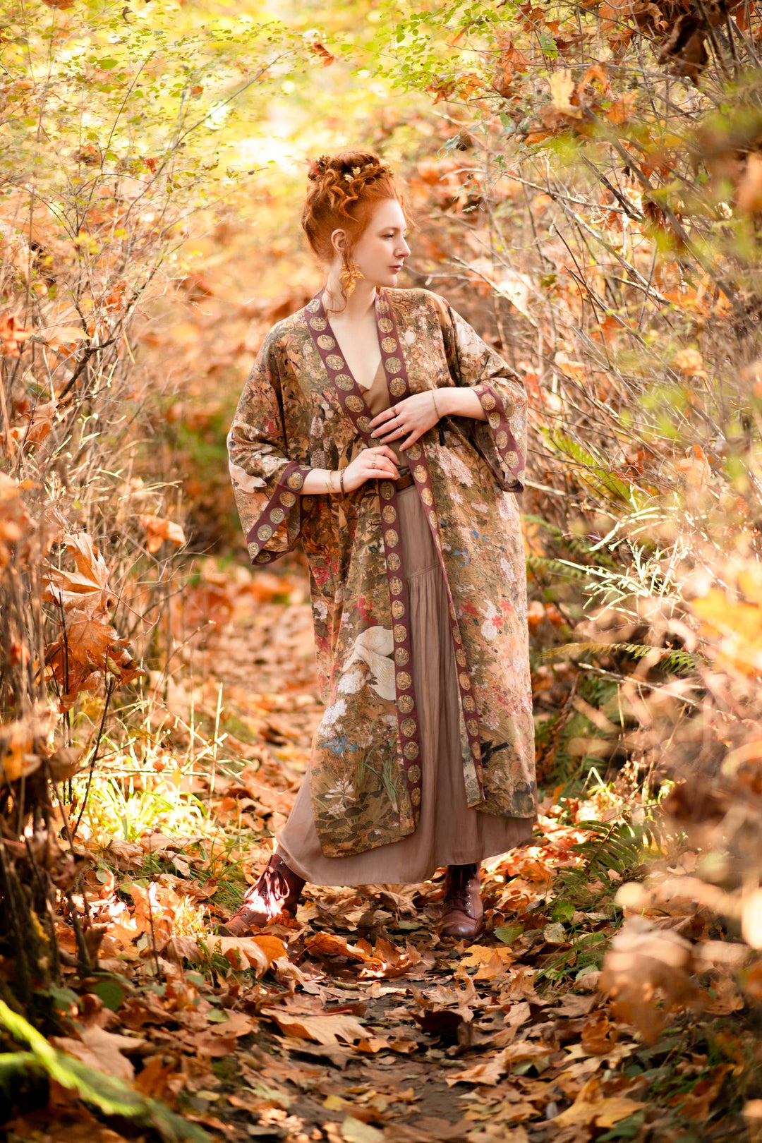 Dream Weaver Opera Duster Kimono Robe w/ Zodiac Signs