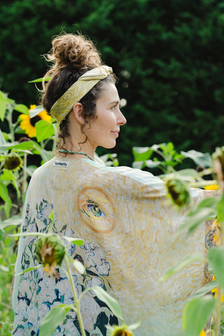 I Paint My Dream Bohemian Van Gogh Goddess Kimono