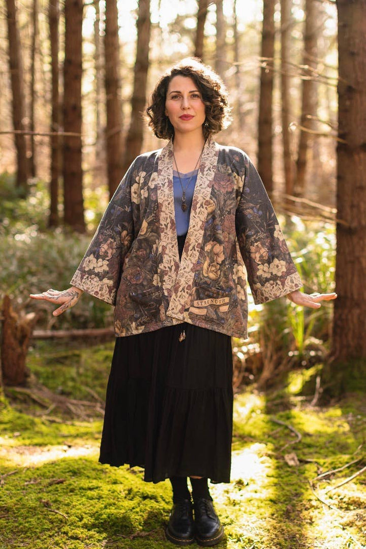 Lionheart Fleece Cottage Cardigan Kimono Jacket