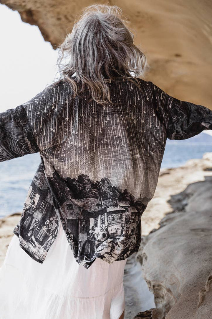 The Stargazer Matineé Duster w/ Celestial Print