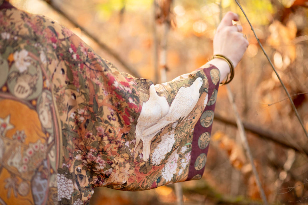 Dream Weaver Opera Duster Kimono Robe w/ Zodiac Signs