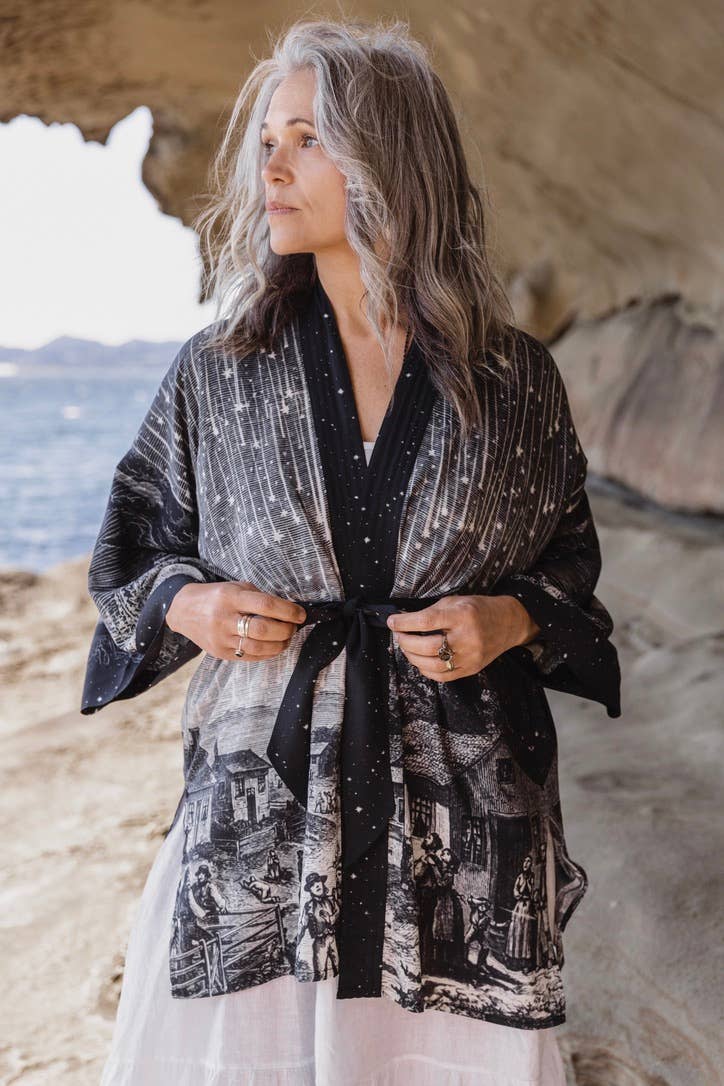 The Stargazer Matineé Duster w/ Celestial Print