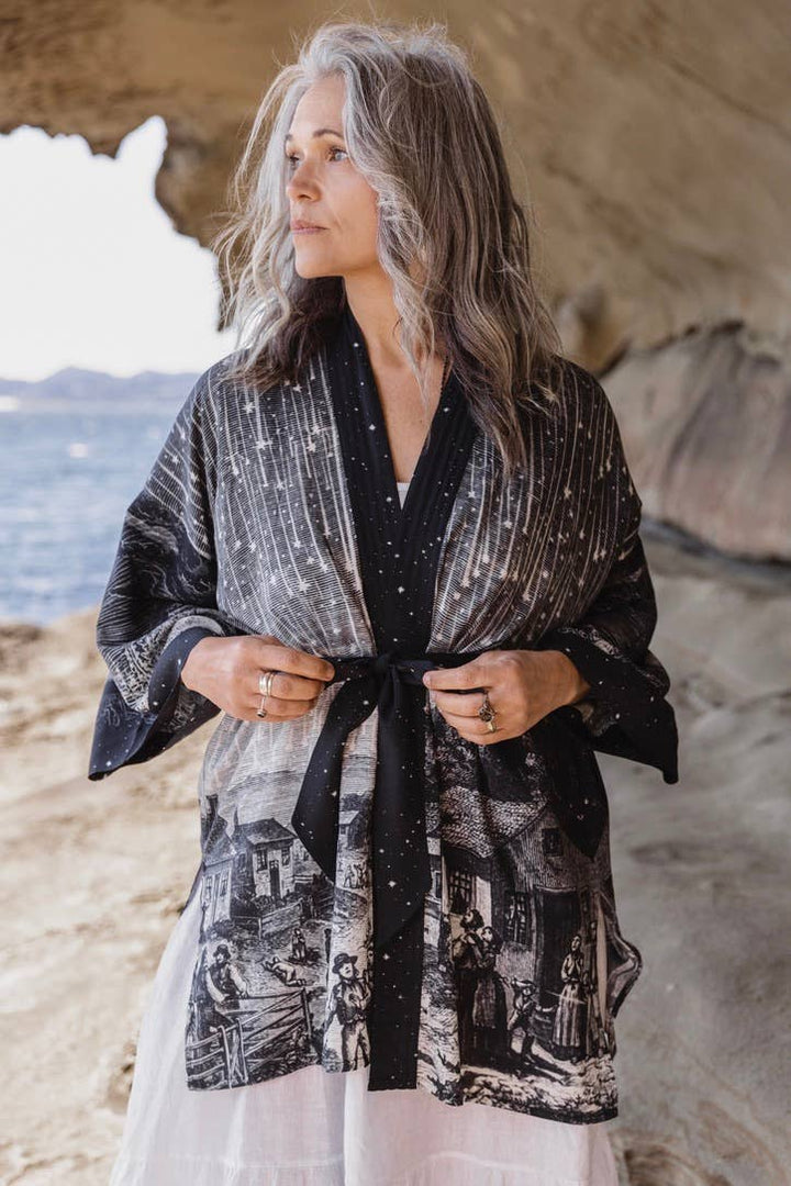 The Stargazer Matineé Duster w/ Celestial Print