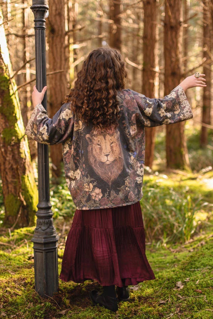Lionheart Fleece Cottage Cardigan Kimono Jacket