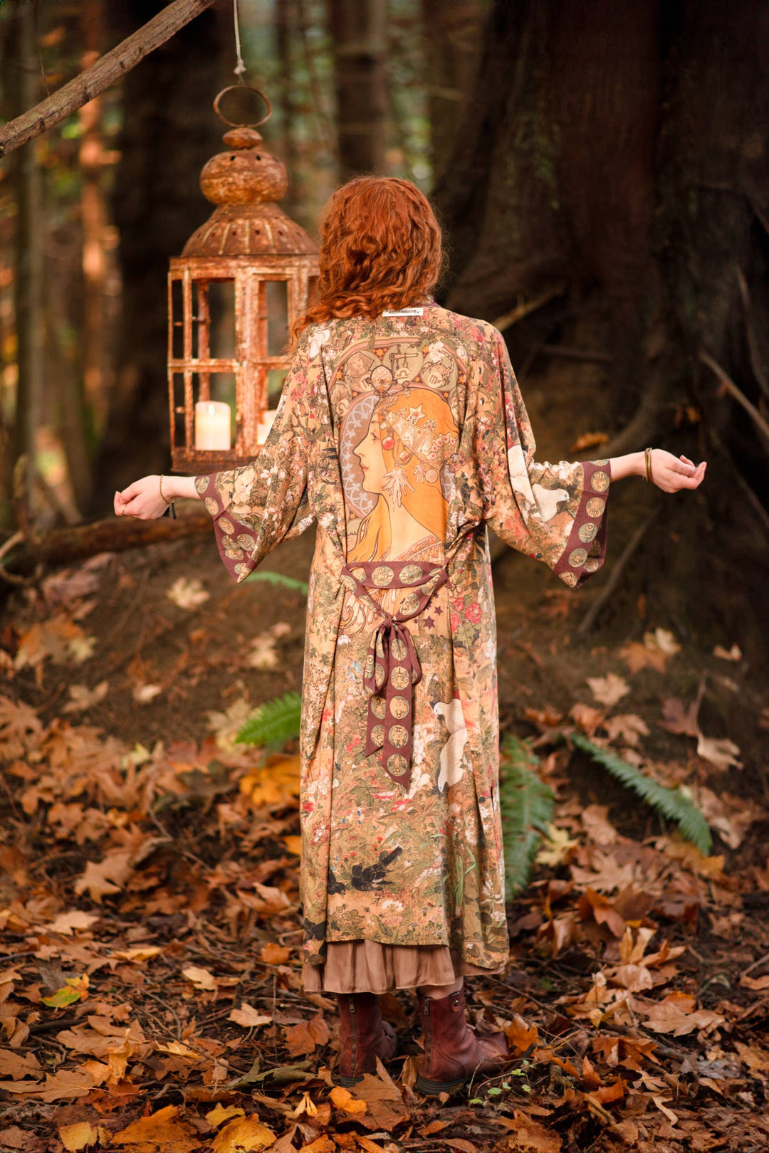 Dream Weaver Opera Duster Kimono Robe w/ Zodiac Signs