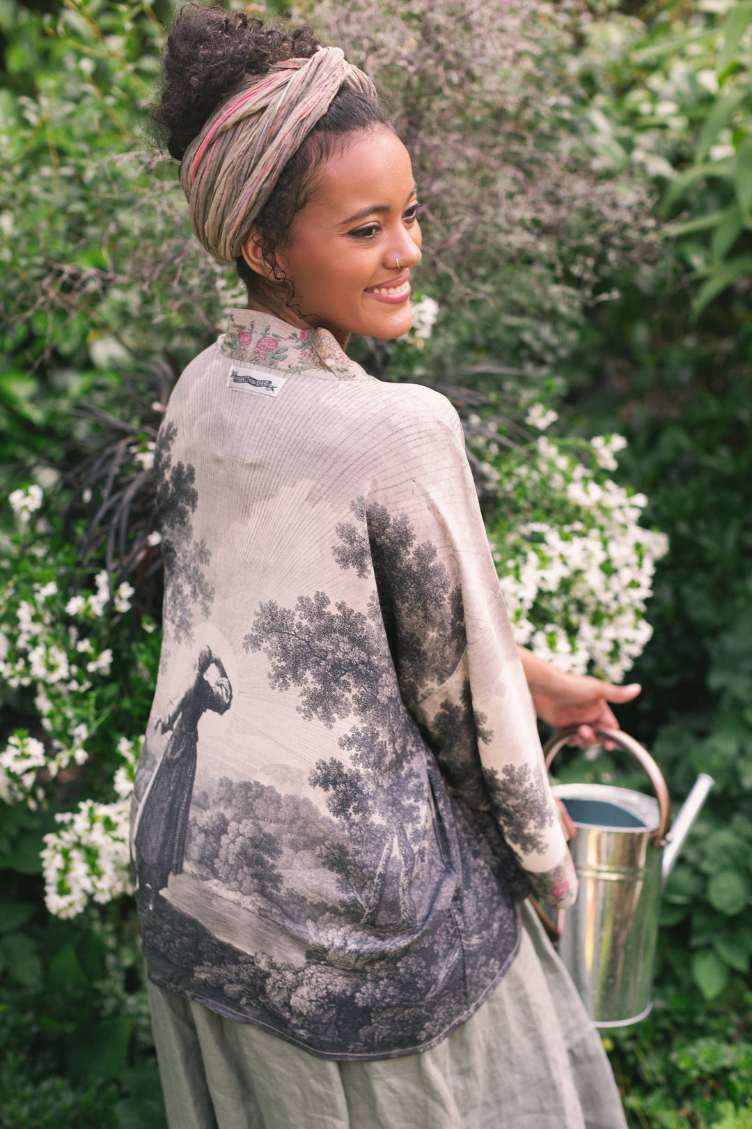 Still I Rise Pixie Duster Cropped Kimono w Sunrise Woman