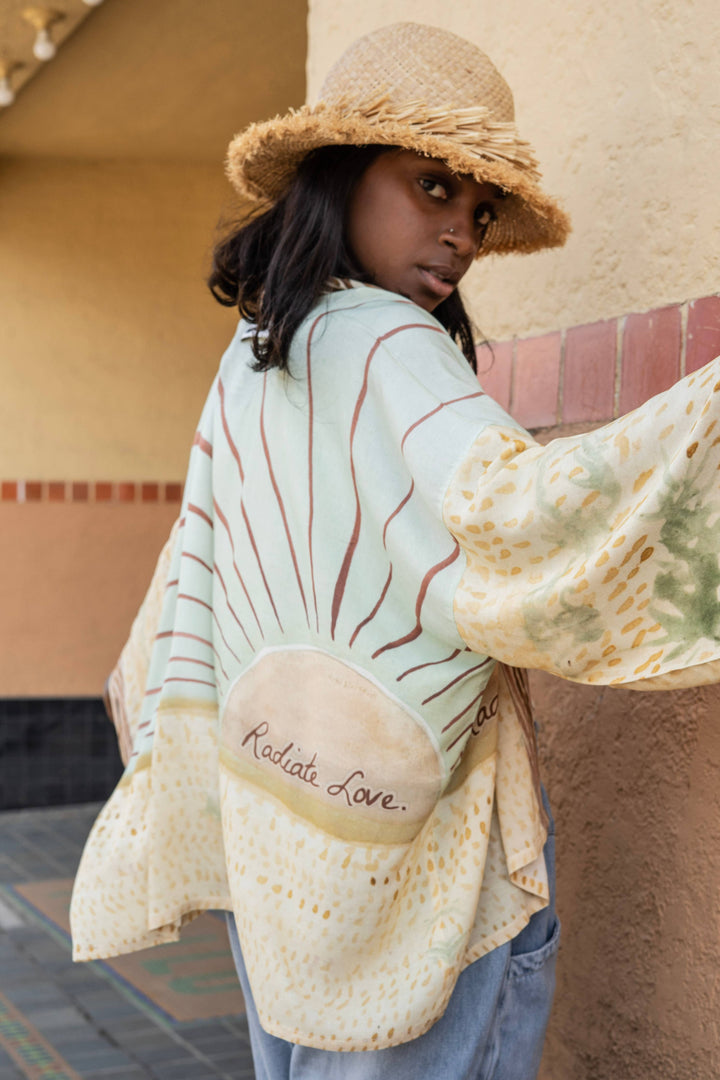 Radiate Love Pixie Duster Cropped Kimono w/ Sunrise