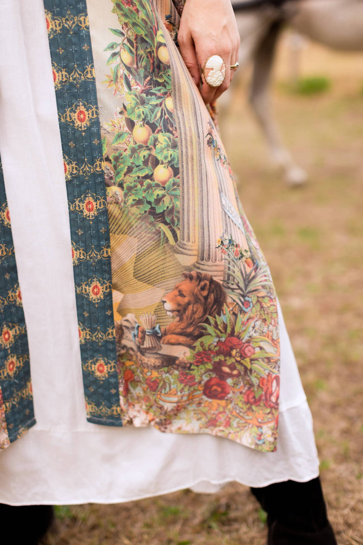 Love Revolution Opera Duster Kimono Robe w/ horse & florals