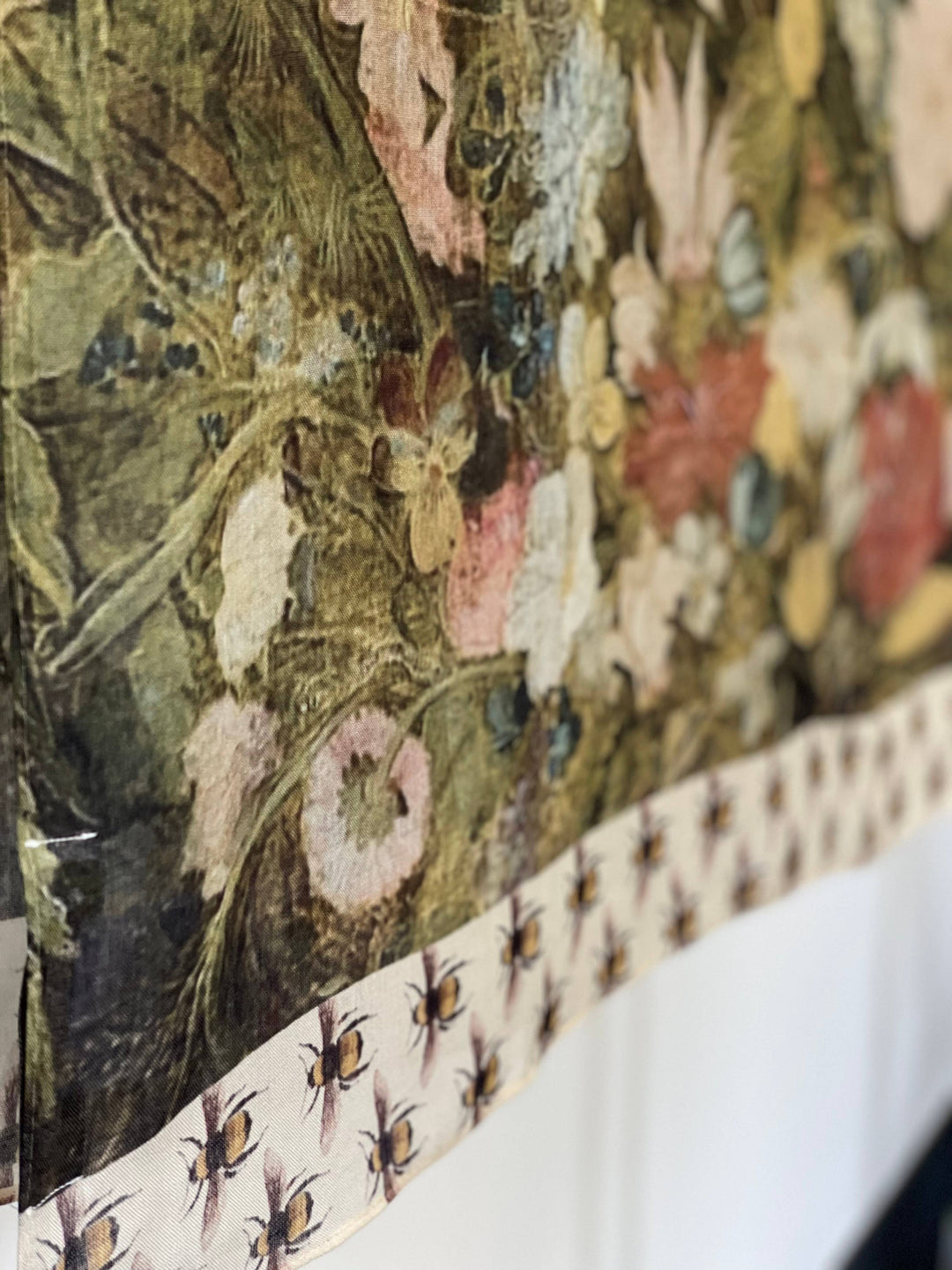 I Dream In Flowers Bohemian  Scarf with Bees