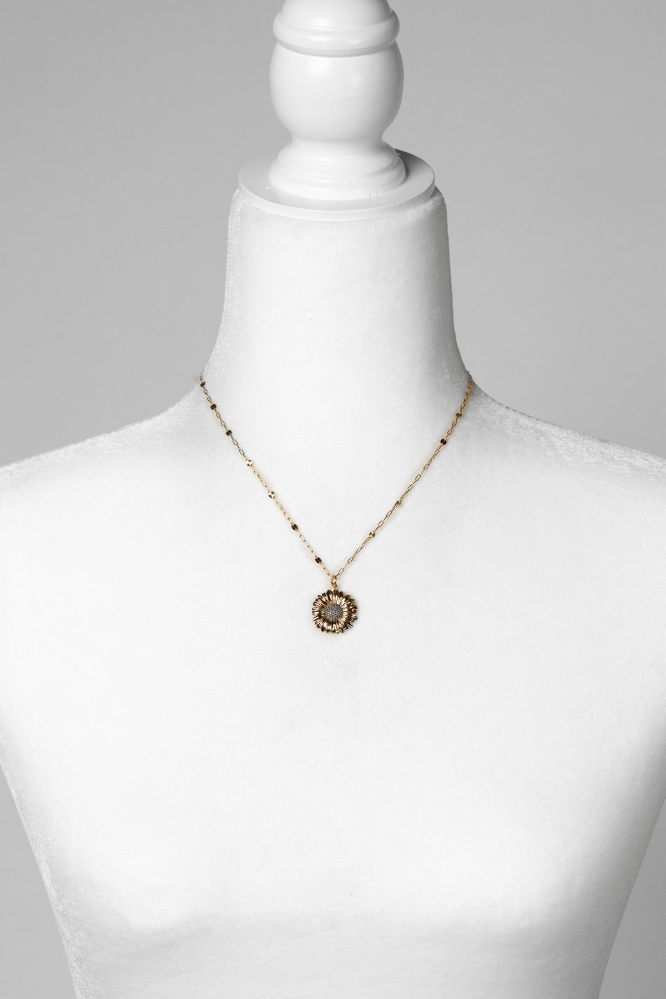 Alchemy 15.5-17.5" Sunflower Simple Necklace