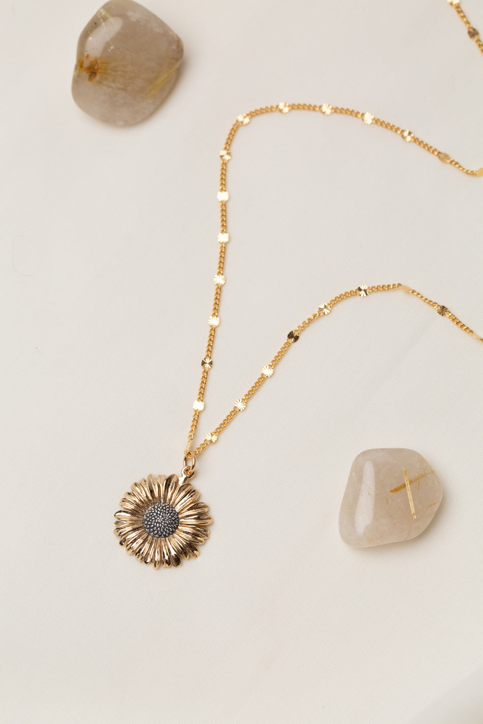 Alchemy 15.5-17.5" Sunflower Simple Necklace