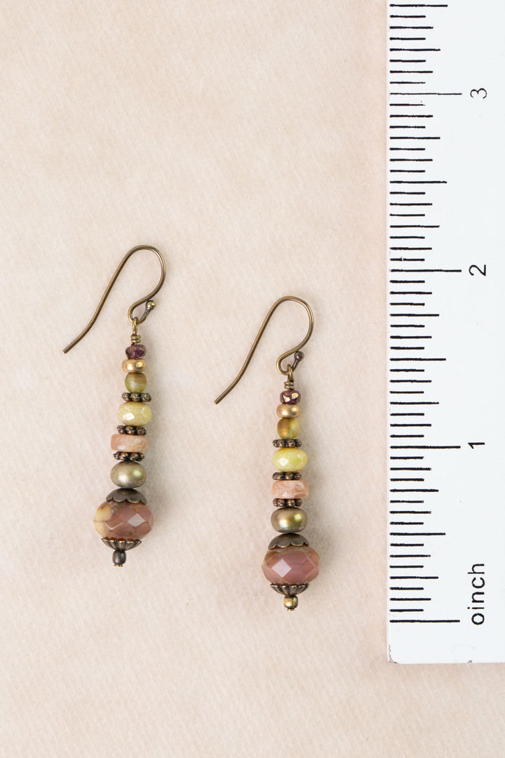 Apatheia Freshwater Pearl, Czech Glass, Muscovite Simple Earrings