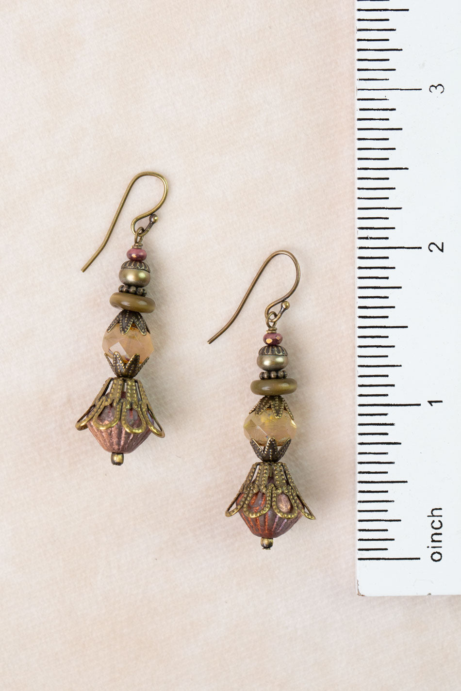 Apatheia Freshwater Pearl, Czeh Glass, Shell Simple Earrings