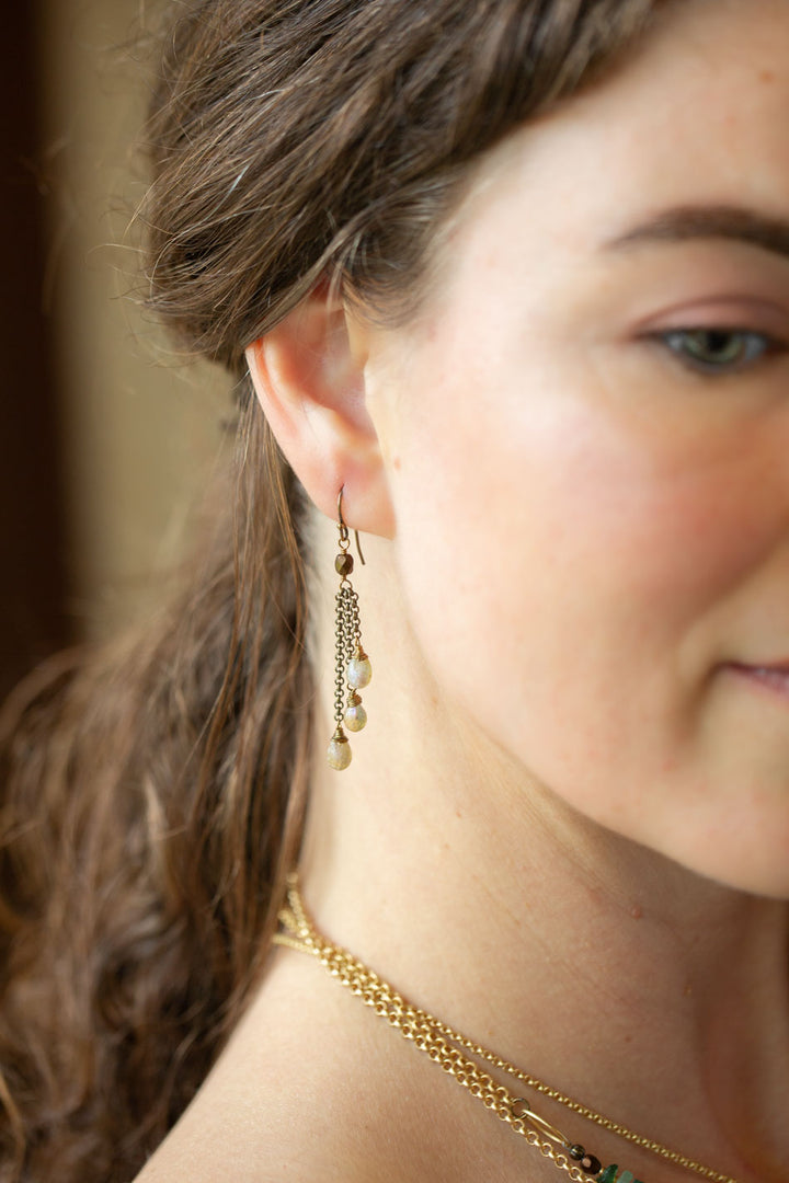 Atlas Czech Glass Dangle Earrings