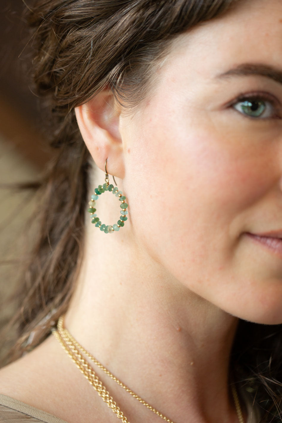 Atlas Roman Glass Hoop Earrings