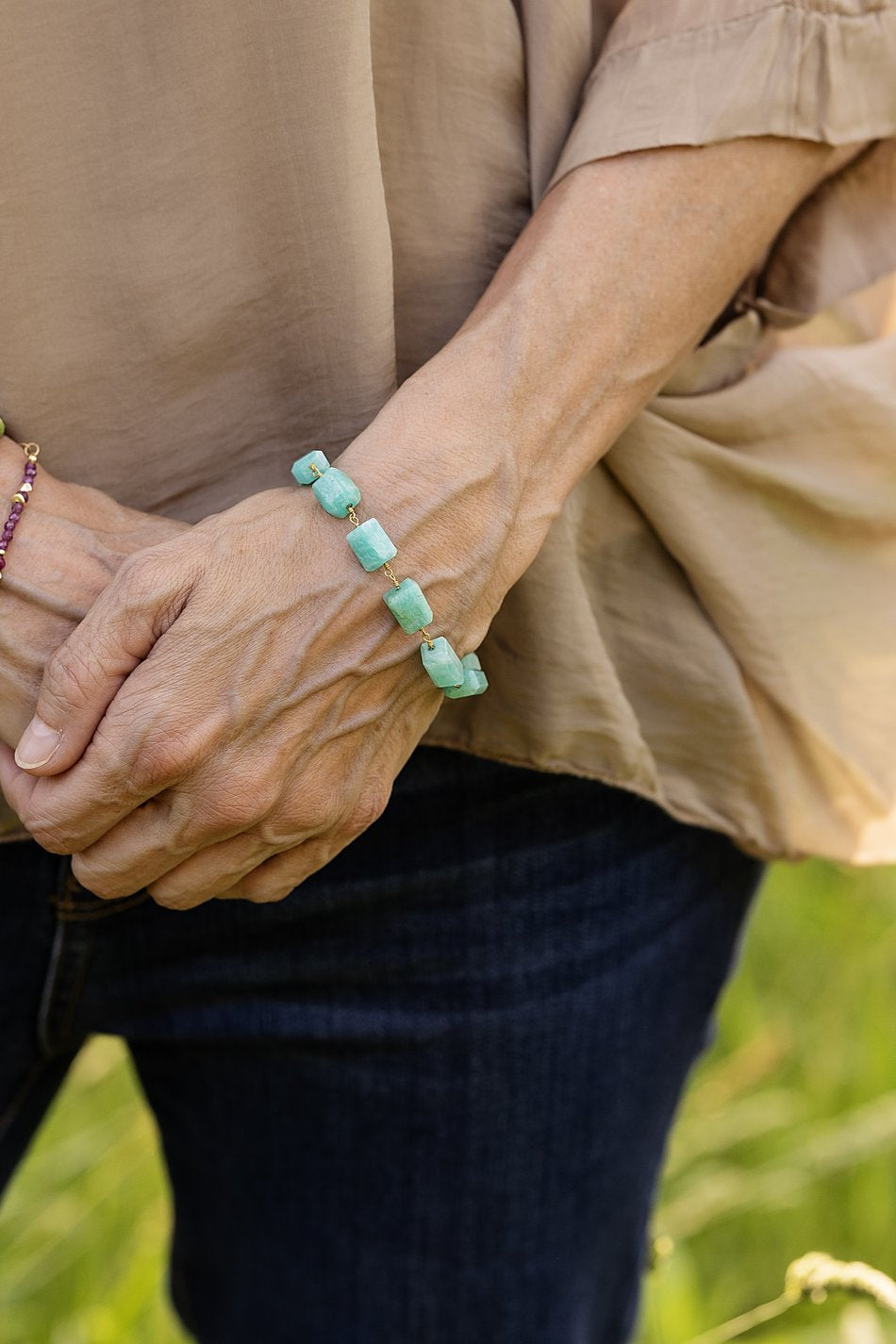 Aurora 7-8" Amazonite Simple Bracelet