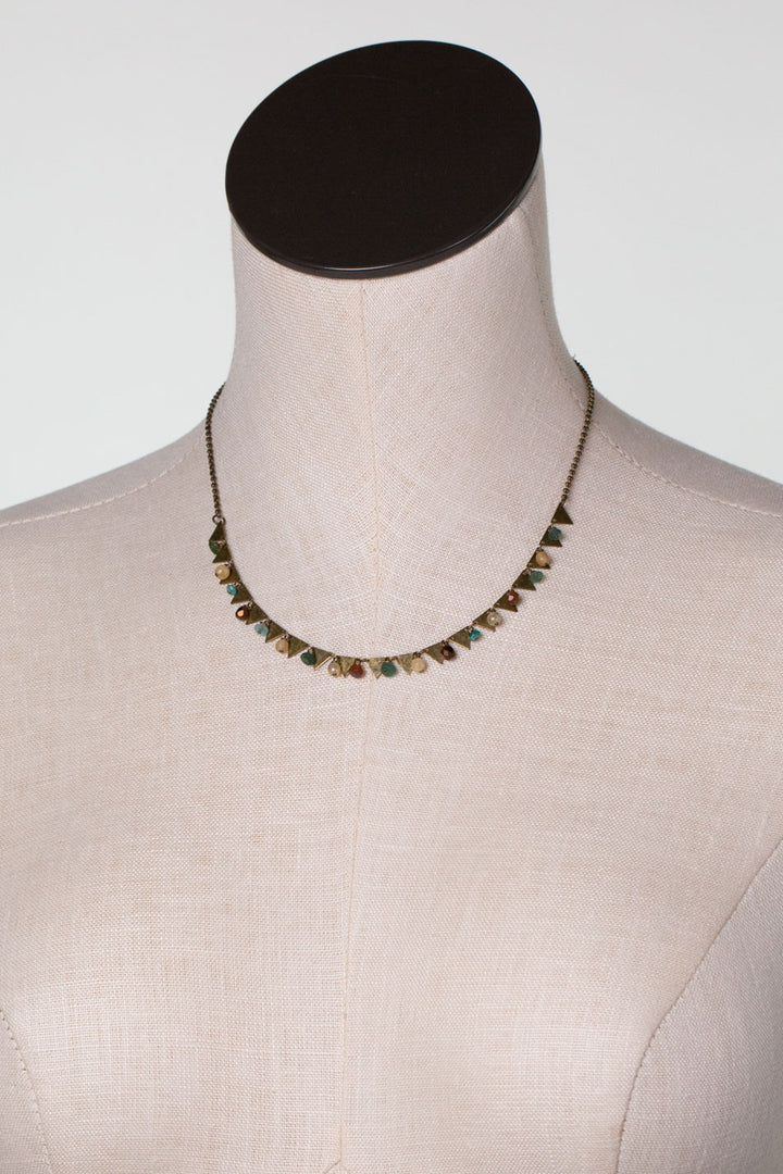 Atlas 16-18" Czech Glass, Roman Glass Simple Necklace