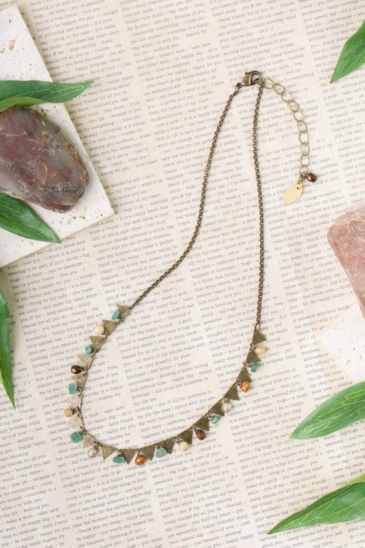 Atlas 16-18" Czech Glass, Roman Glass Simple Necklace