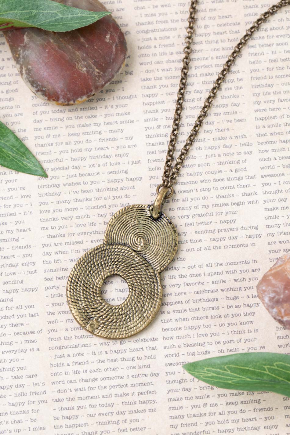 Atlas 19.5-21.5" Antique Brass Pendant Statement Necklace