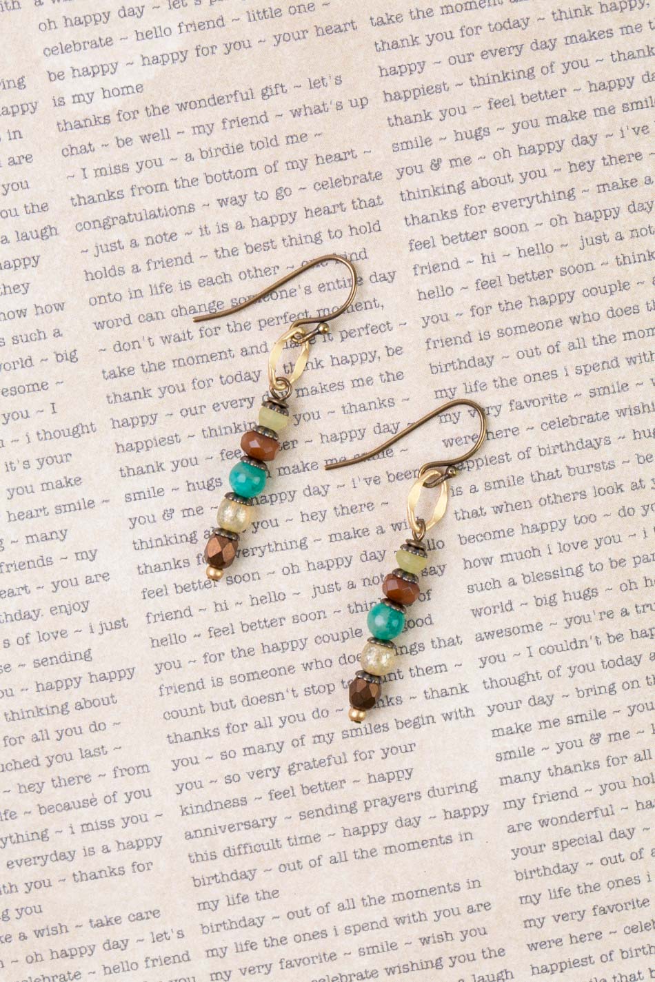Atlas Czech Glass Simple Earrings
