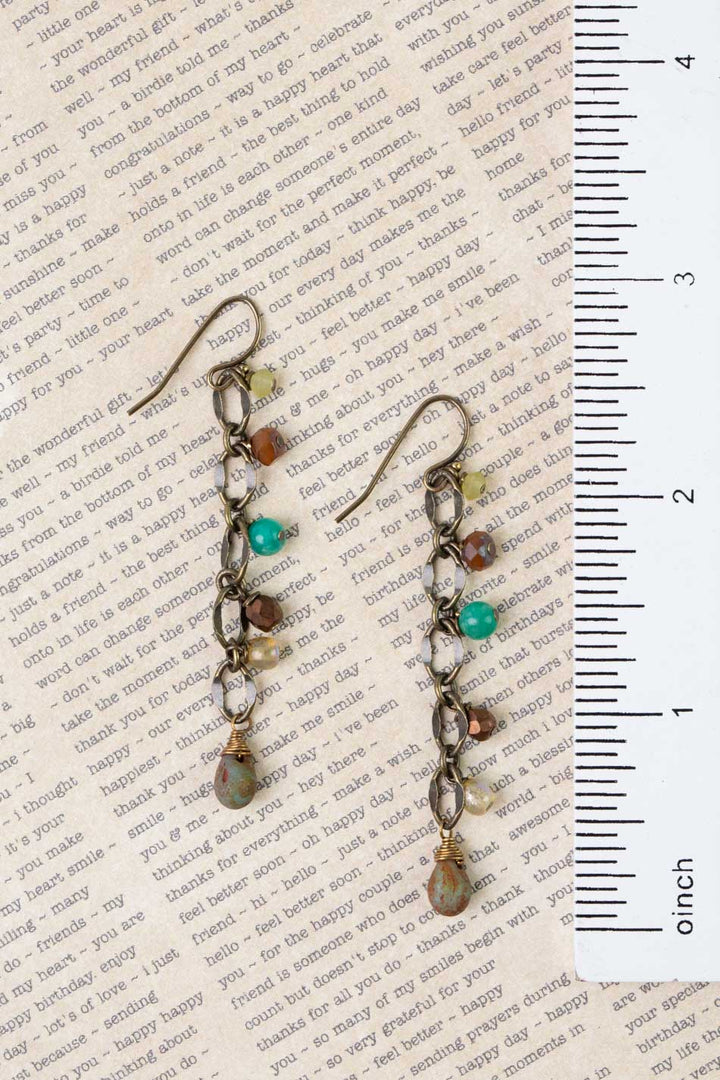 Atlas Czech Glass Dangle Earrings