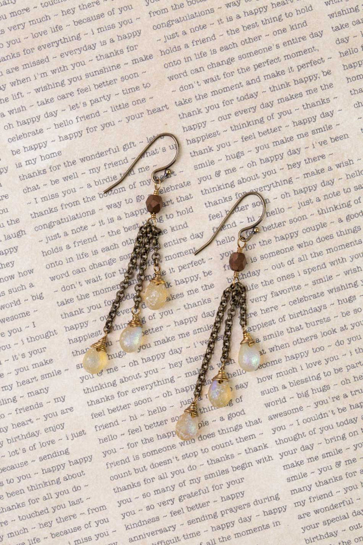 Atlas Czech Glass Dangle Earrings