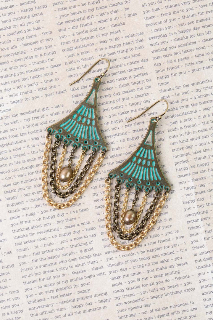 Atlas Mixed Metal, Freshwater Pearl Statement Earrings