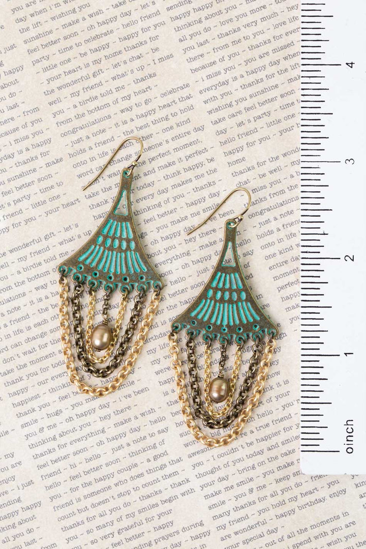 Atlas Mixed Metal, Freshwater Pearl Statement Earrings